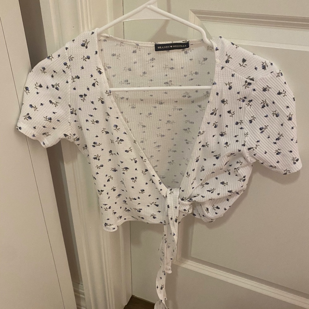Brandy Melville Floral Tie Top